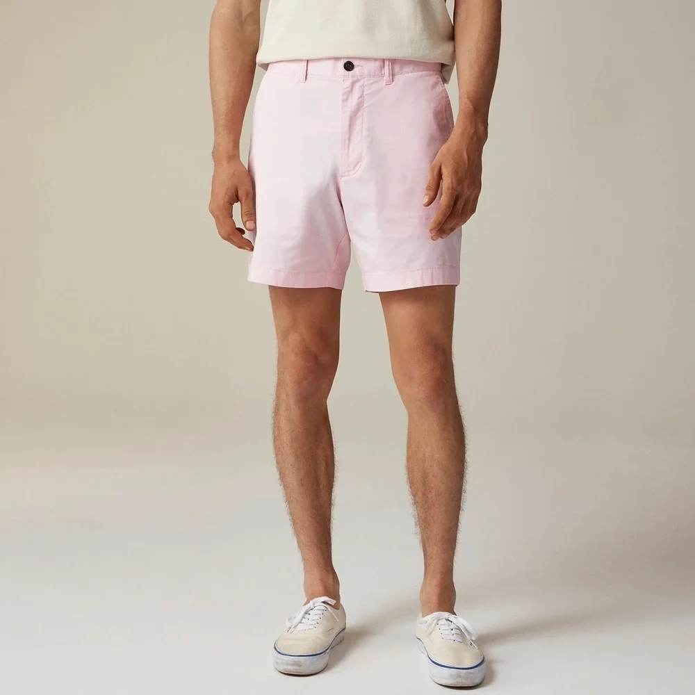J. Crew Portsider Men’s Shorts Stretch Chino Bayside Pink Size 30 Inseam 9”